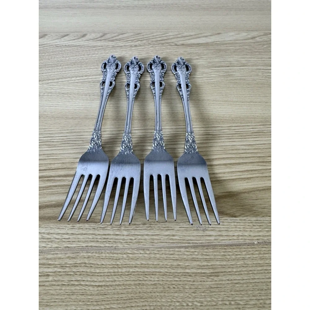 Vintage Stanley Roberts Lady JoAnn Dinner Forks Set of 4 Stainless Japan